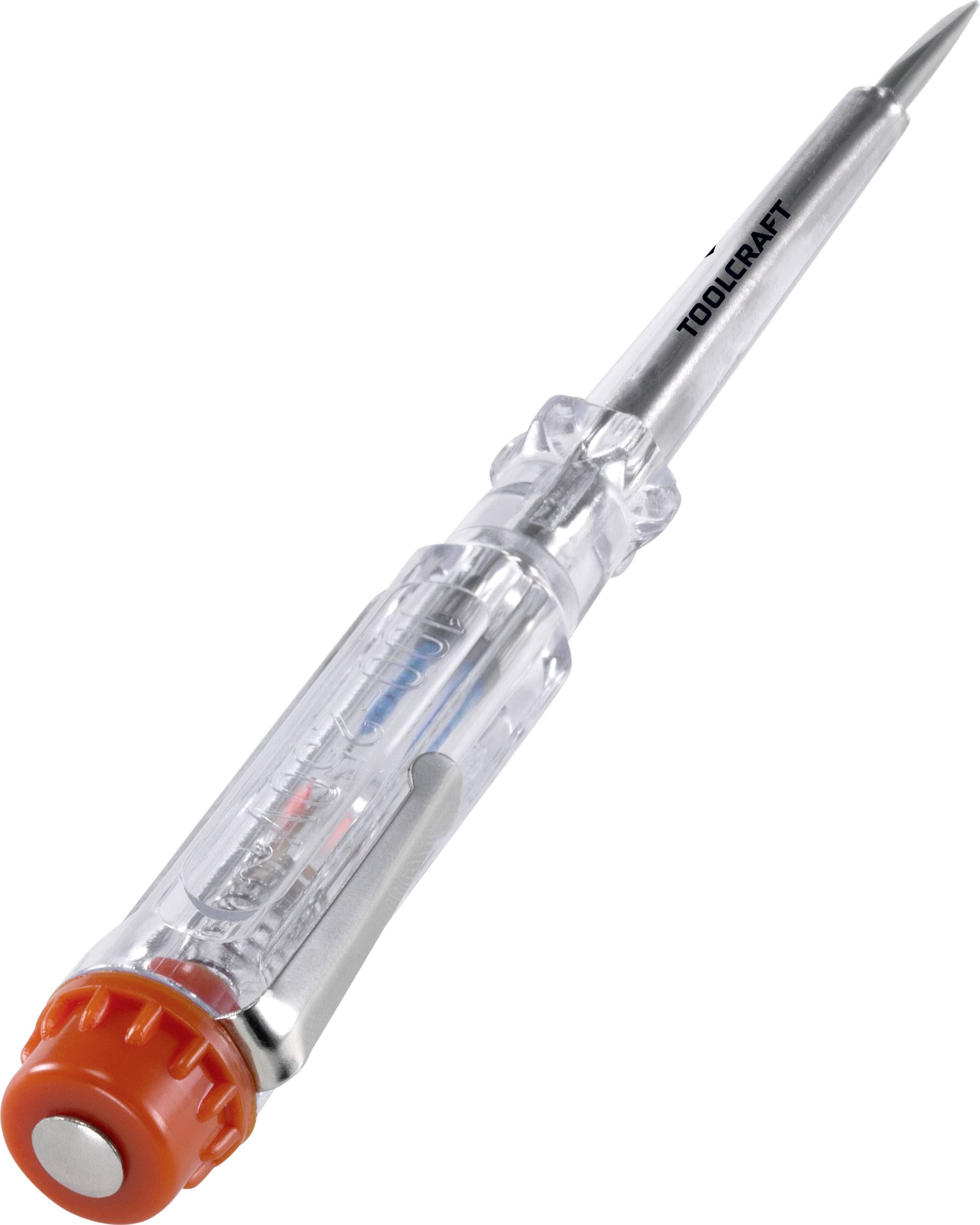 TOOLCRAFT Spannungsprüfer Klingenbreite=3mm Klingenlänge=60mm Spannung (Bereich)=100 - 250 V/AC