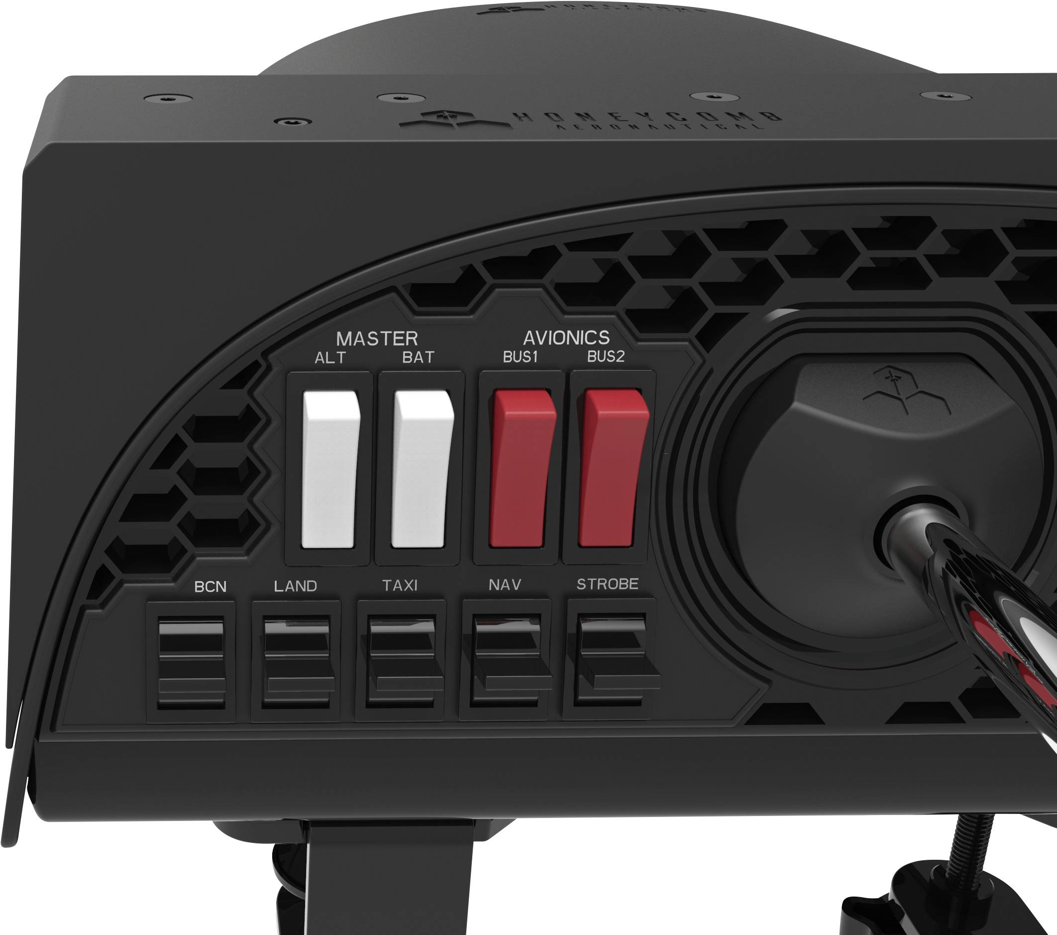 Aerosoft Honeycomb Alpha Flight Controls Flugsimulator-Steuerhorn USB PC Schwarz