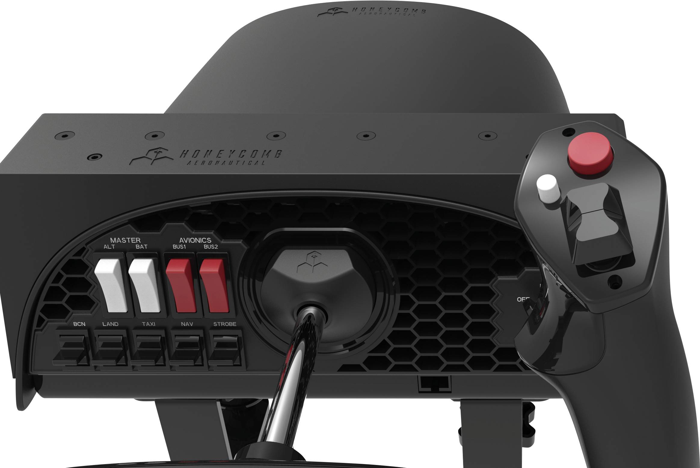 Aerosoft Honeycomb Alpha Flight Controls Flugsimulator-Steuerhorn USB PC Schwarz