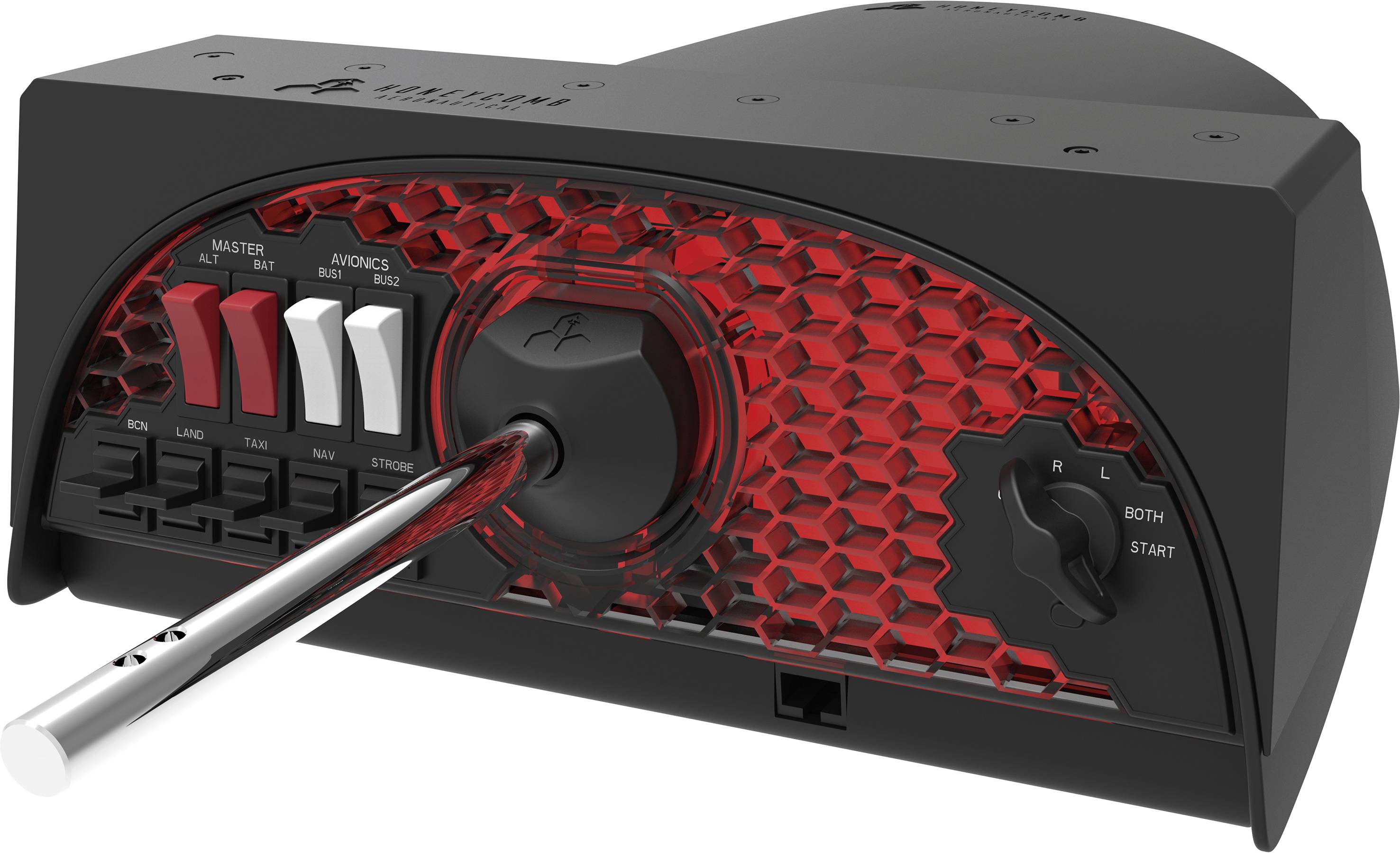 Aerosoft Honeycomb Alpha Flight Controls Flugsimulator-Steuerhorn USB PC Schwarz