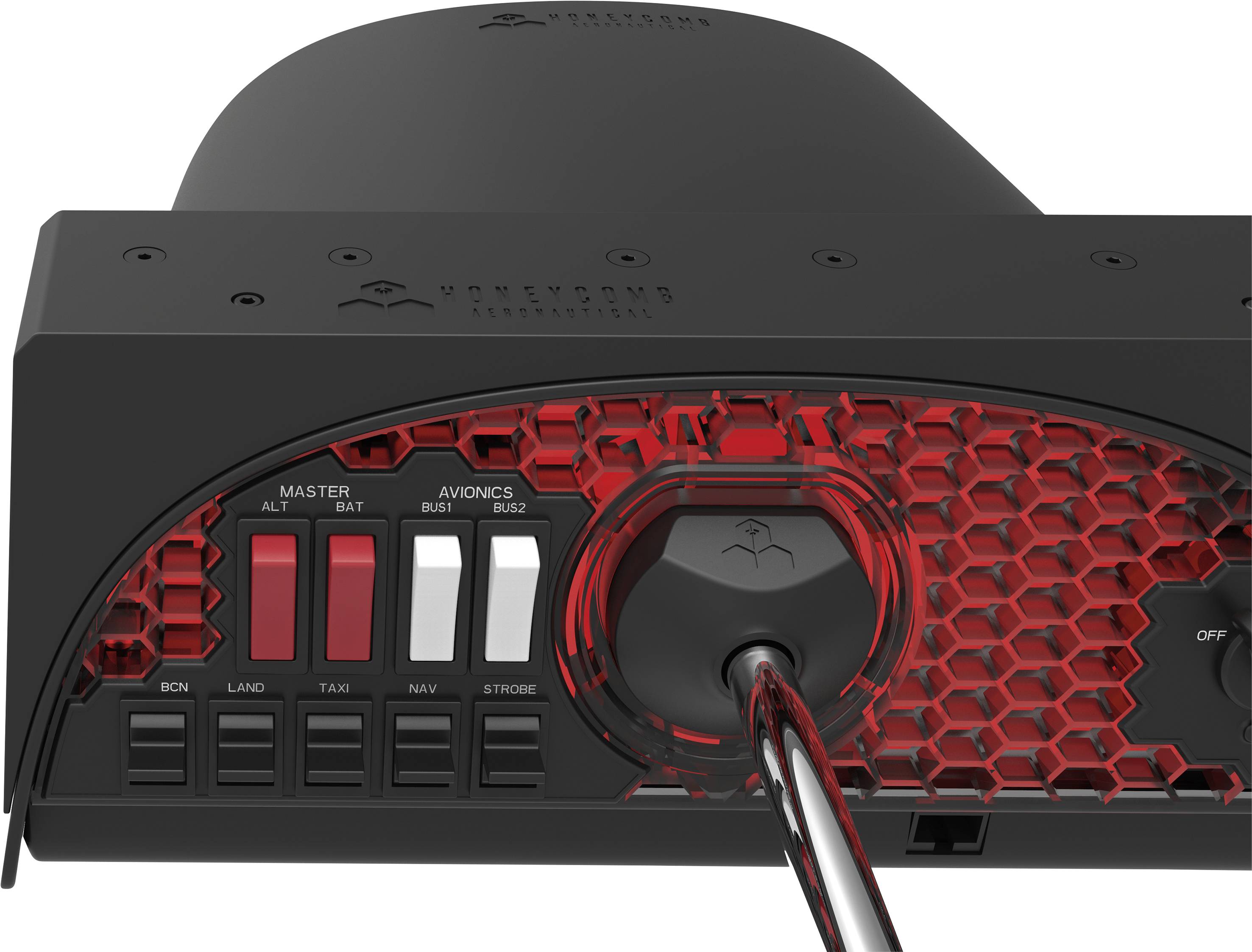 Aerosoft Honeycomb Alpha Flight Controls Flugsimulator-Steuerhorn USB PC Schwarz