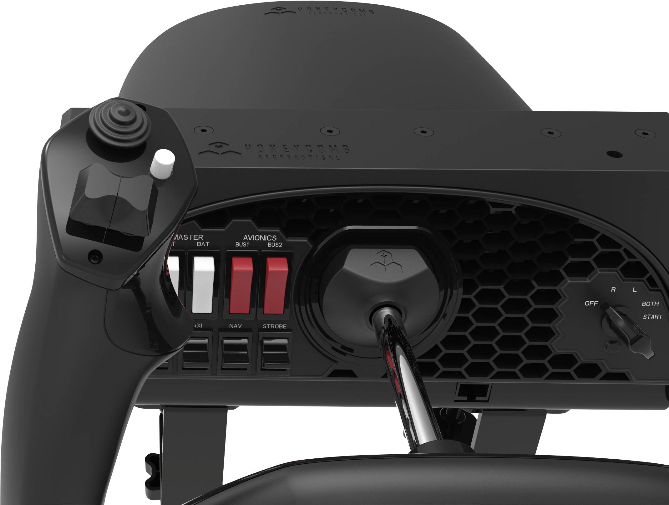 Aerosoft Honeycomb Alpha Flight Controls Flugsimulator-Steuerhorn USB PC Schwarz