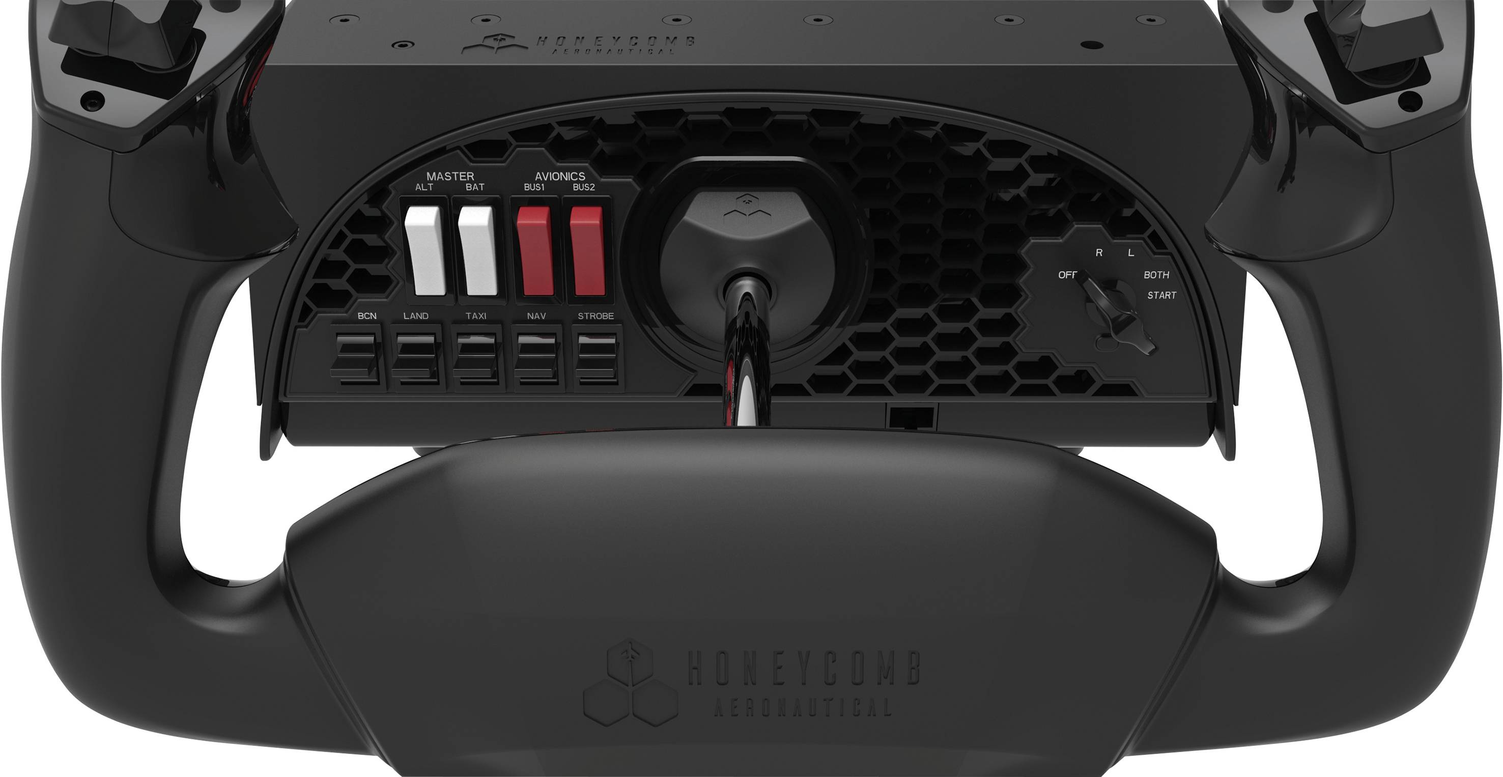 Aerosoft Honeycomb Alpha Flight Controls Flugsimulator-Steuerhorn USB PC Schwarz