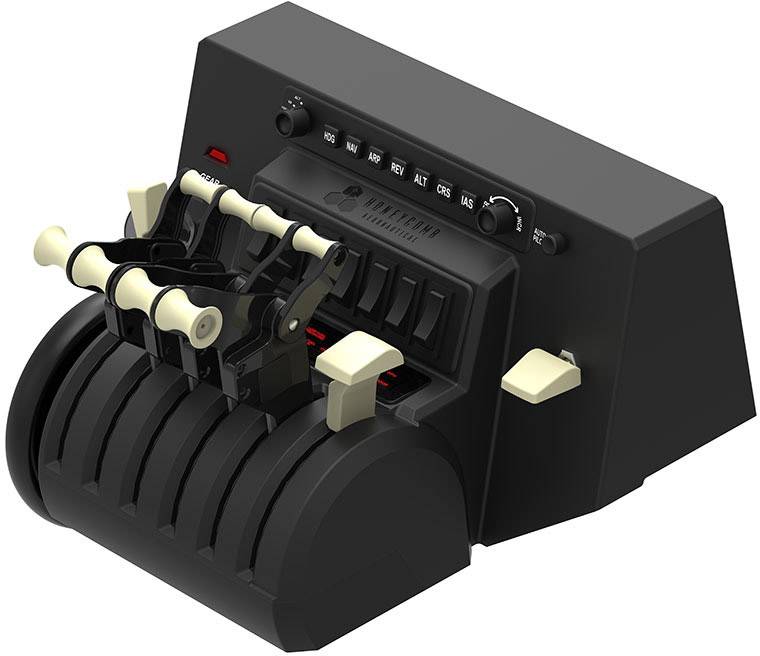 Aerosoft Honeycomb Bravo Throttle Quadrant Flugsimulator-Controller USB PC Schwarz