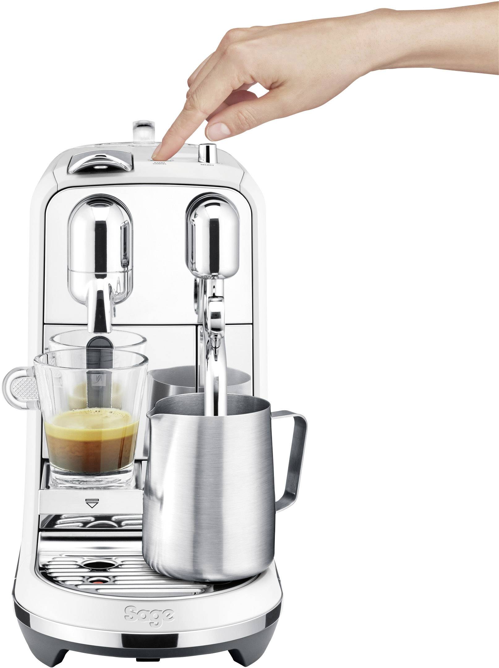 Sage The Creatista Plus SNE800SST2EGE1 Kapselmaschine Weiß Display, mit Milchaufschäumdüse