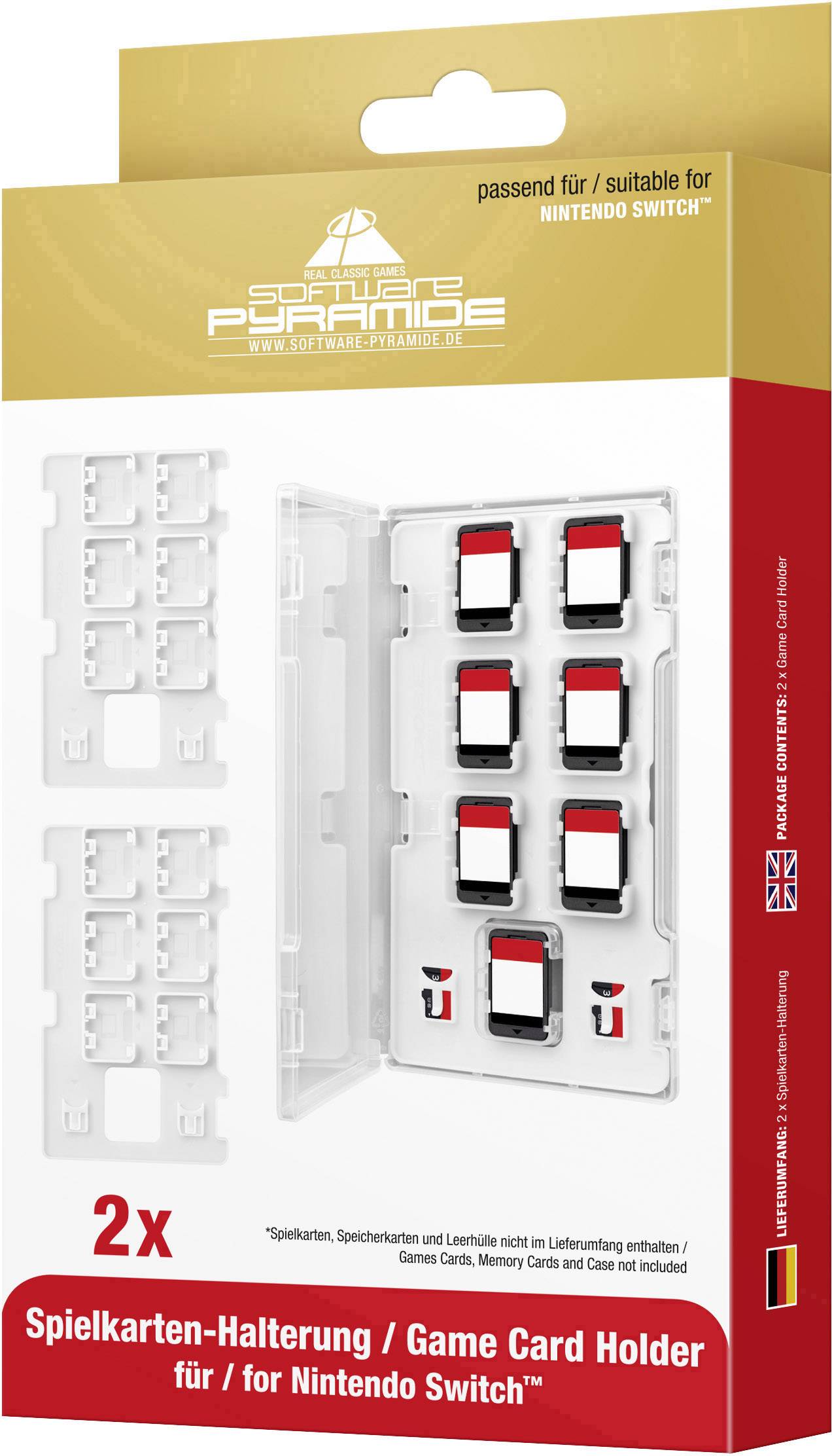 Software Pyramide Gamebox Doppelpack Aufbewahrungsbox für Spiele Nintendo Switch