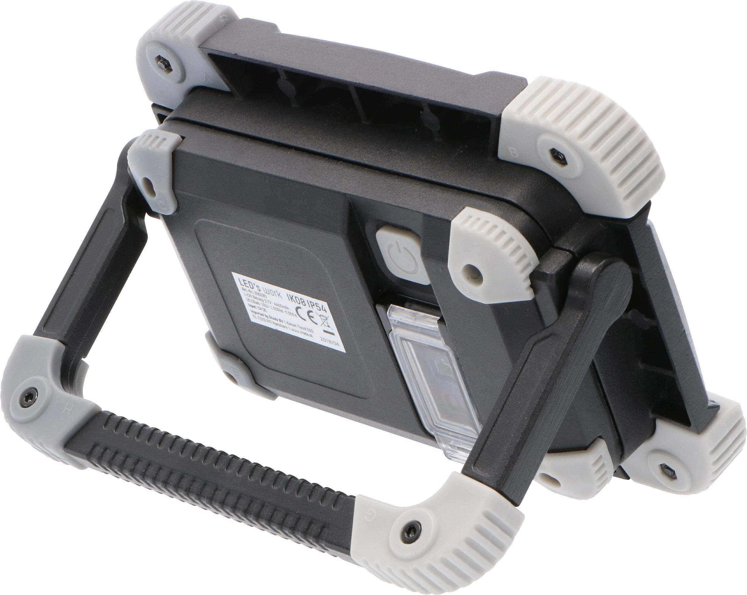 Shada 300260 LED Akku Strahler SLIM 1000lm10W LED Arbeitsleuchte 3W 1000lm