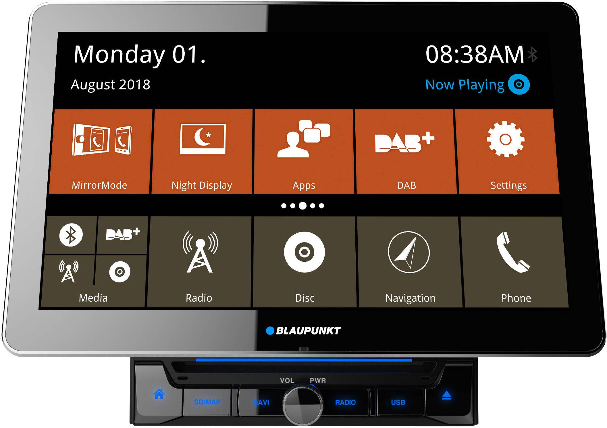 Blaupunkt Rome 990 DAB NAV CAR Doppel-DIN Moniceiver DAB+ Tuner, Bluetooth®-Freisprecheinrichtung, Anschluss für