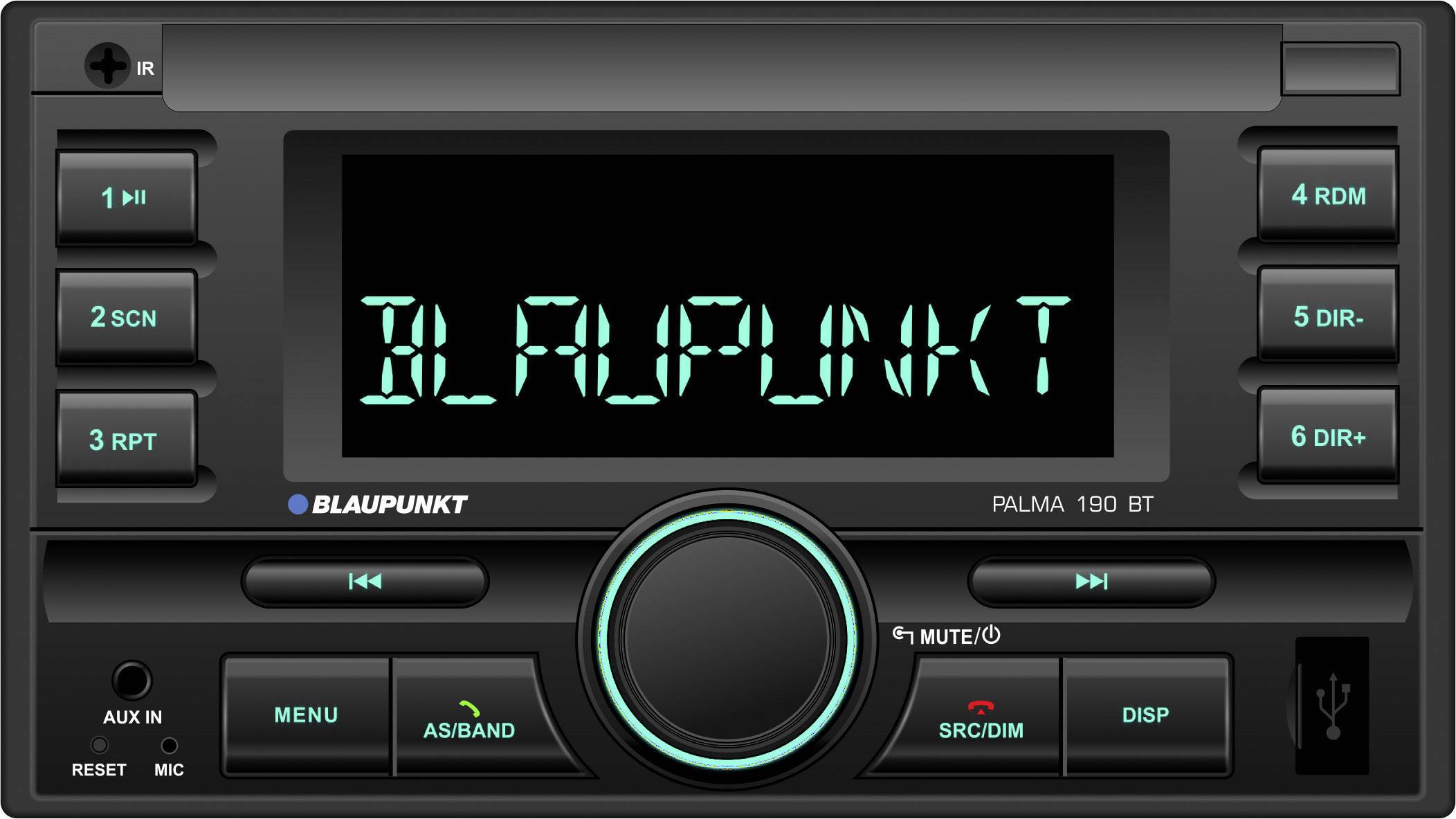 Blaupunkt PALMA 190 BT Doppel-DIN Autoradio Bluetooth®-Freisprecheinrichtung