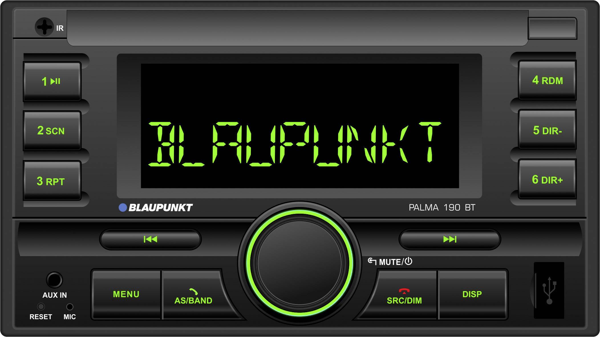 Blaupunkt PALMA 190 BT Doppel-DIN Autoradio Bluetooth®-Freisprecheinrichtung