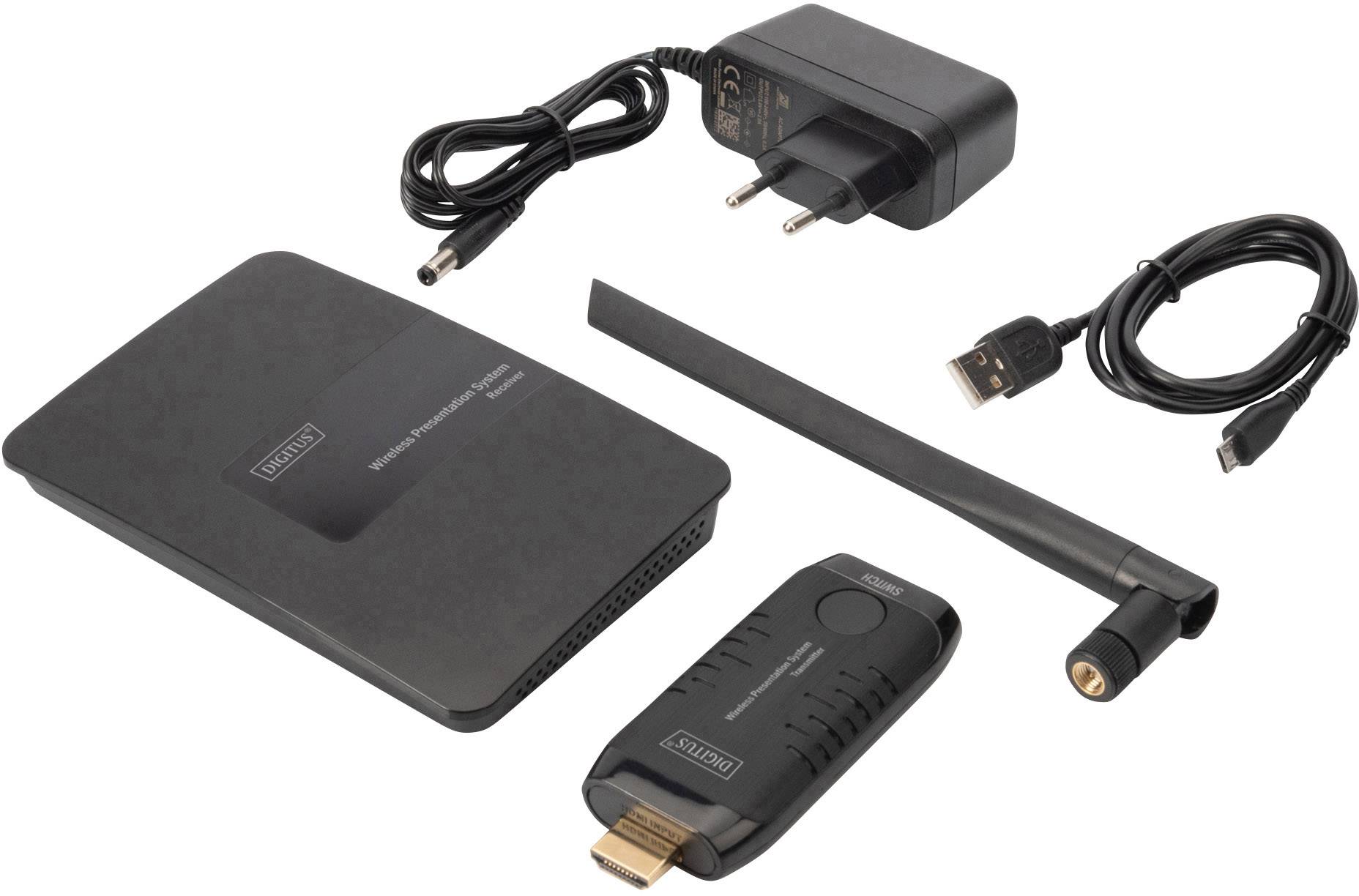 Digitus DS-55306 HDMI-Funkübertragung (Set) 30m 60Hz 1920 x 1080 Pixel HD-Audio, integrierte LED-Anzeige
