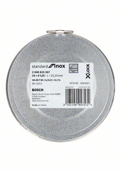 Bosch Accessories 2608619267 Trennscheibe gerade 125 mm 10 St. Metall, Edelstahl