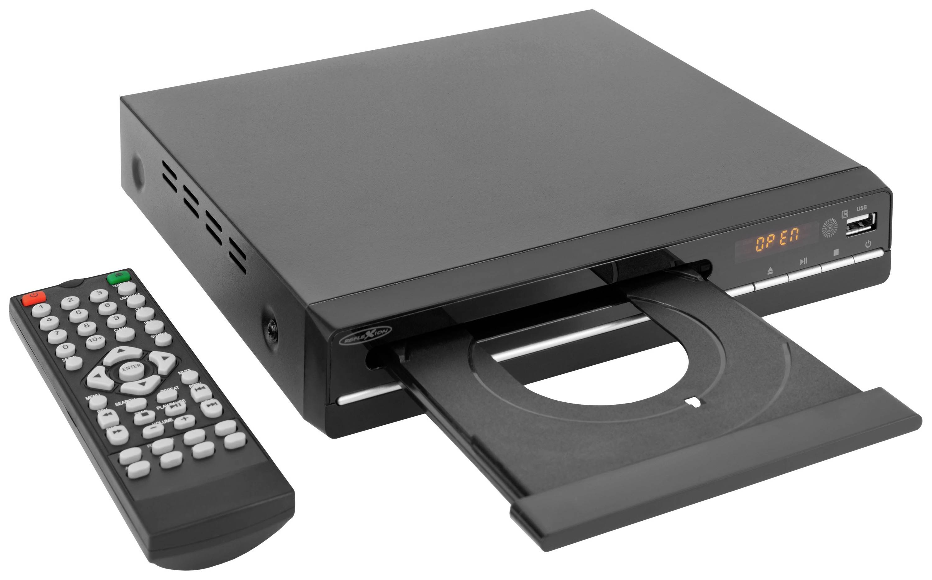 Reflexion DVD362 DVD-Player CD-Player, mit Display, HDMI,USB,SCART Schwarz