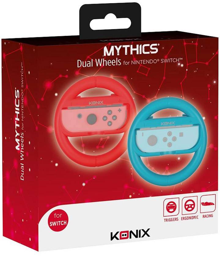 Konix Steering Wheels Lenkrad Nintendo Switch Rot, Blau