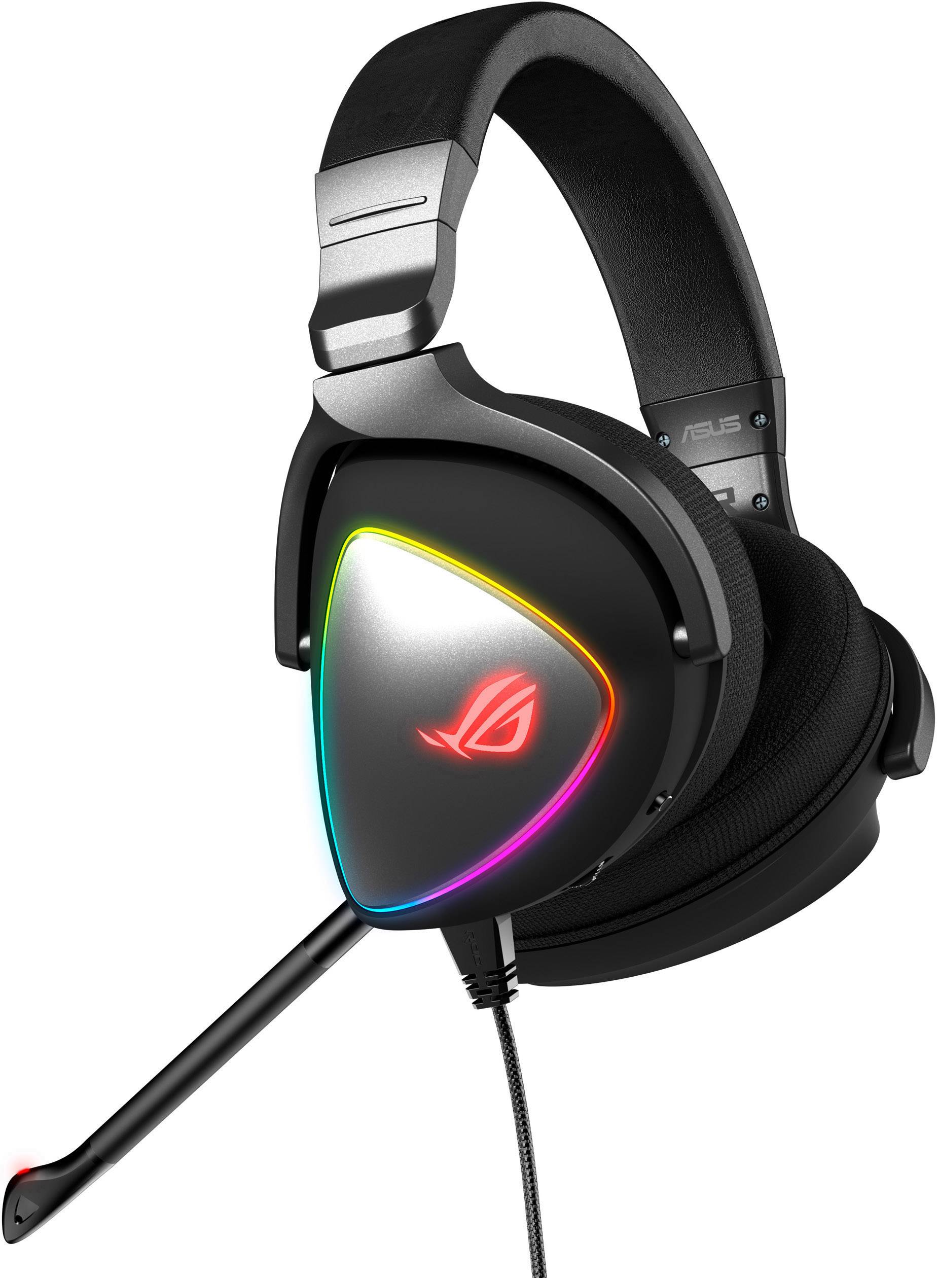 Asus ROG Delta Gaming Over Ear Headset kabelgebunden Stereo Schwarz Mikrofon-Rauschunterdrückung Lautstärkeregelung, Mikrofon-Stummschaltung