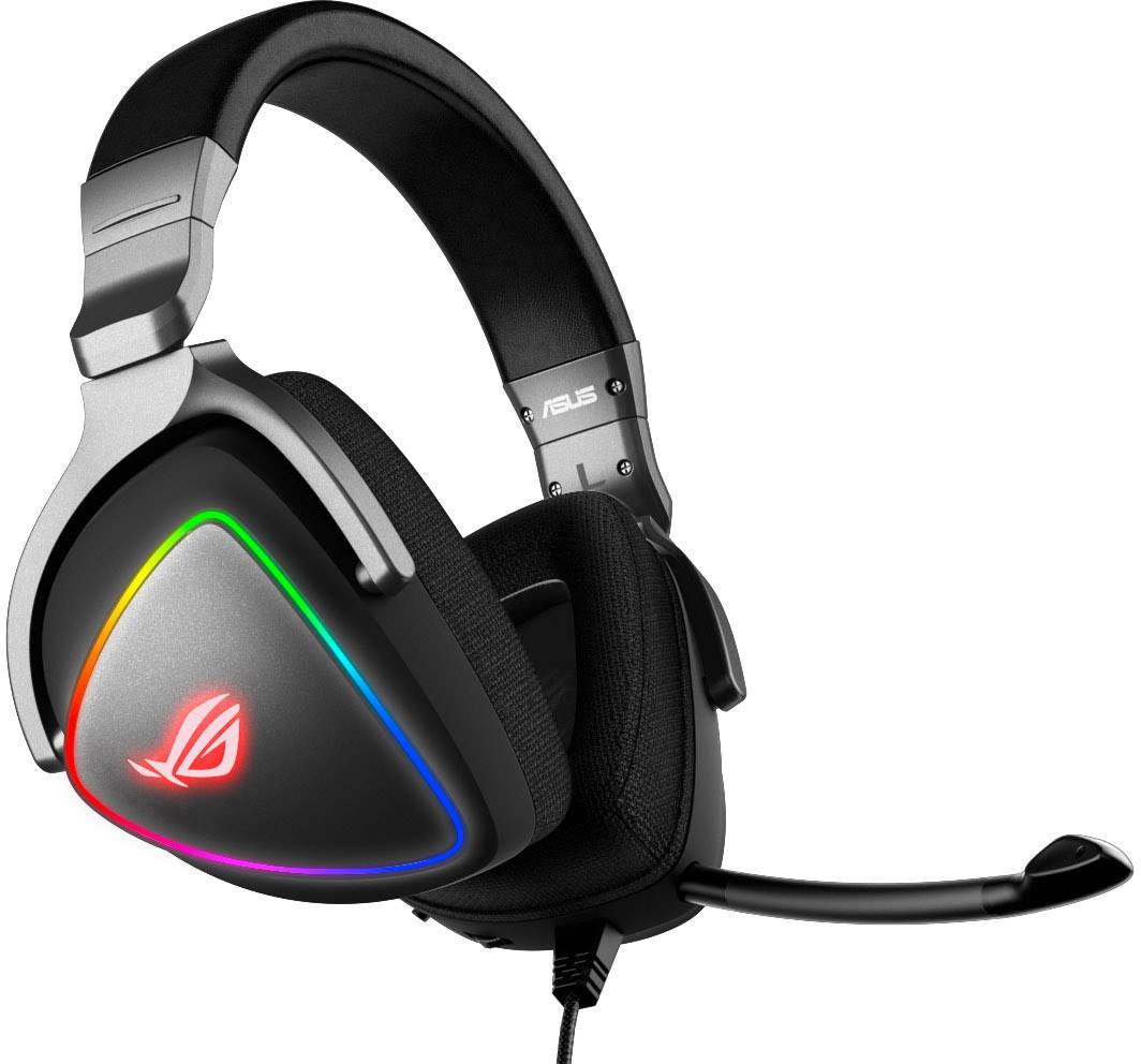 Asus ROG Delta Gaming Over Ear Headset kabelgebunden Stereo Schwarz Mikrofon-Rauschunterdrückung Lautstärkeregelung, Mikrofon-Stummschaltung