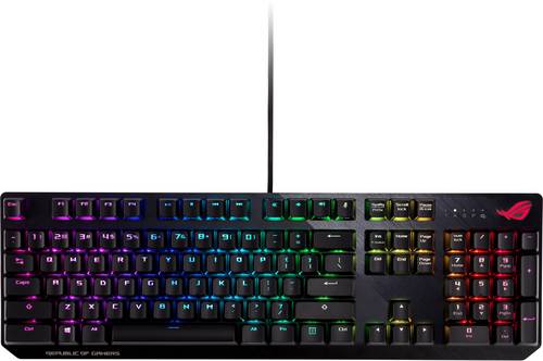 Asus ROG Strix Scope USB Gaming-Tastatur Beleuchtet Deutsch, QWERTZ, Windows® Schwarz, RGB