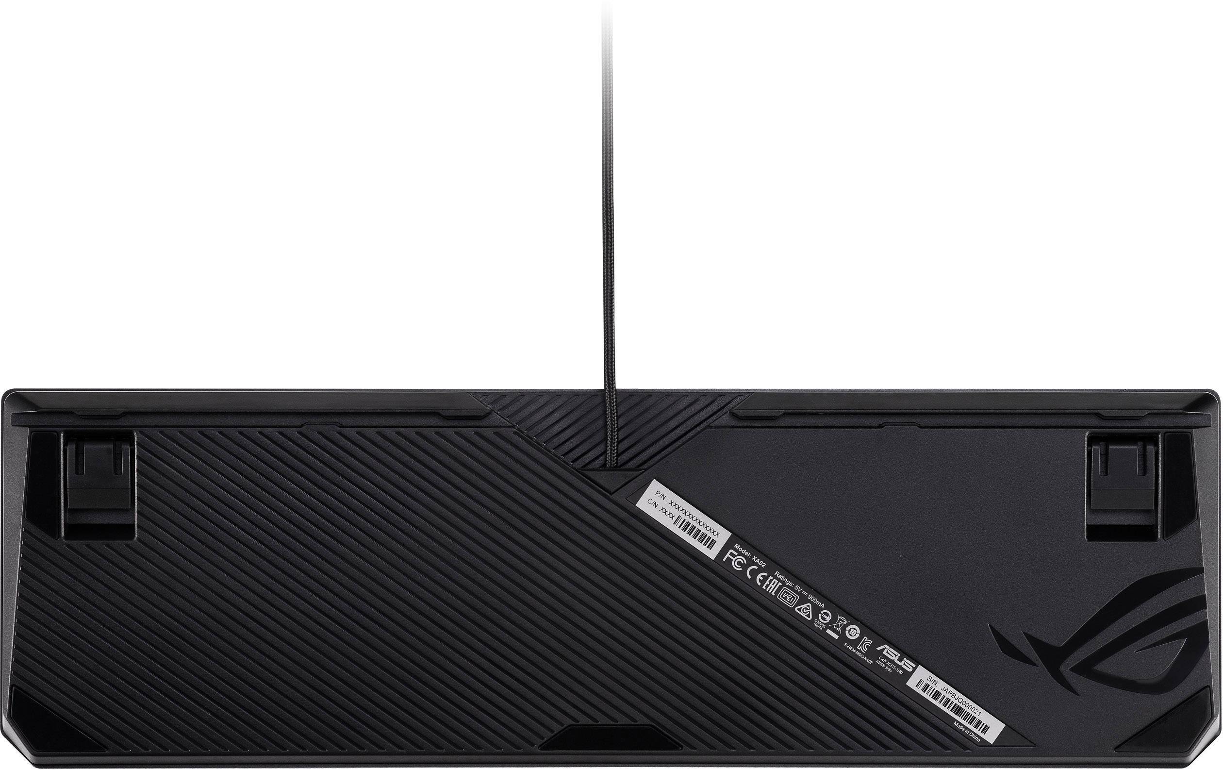 Asus ROG Strix Scope USB Gaming-Tastatur Beleuchtet Deutsch, QWERTZ, Windows® Schwarz, RGB