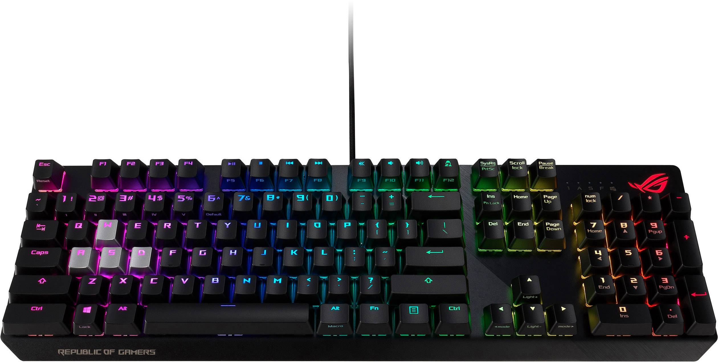 Asus ROG Strix Scope USB Gaming-Tastatur Beleuchtet Deutsch, QWERTZ, Windows® Schwarz, RGB