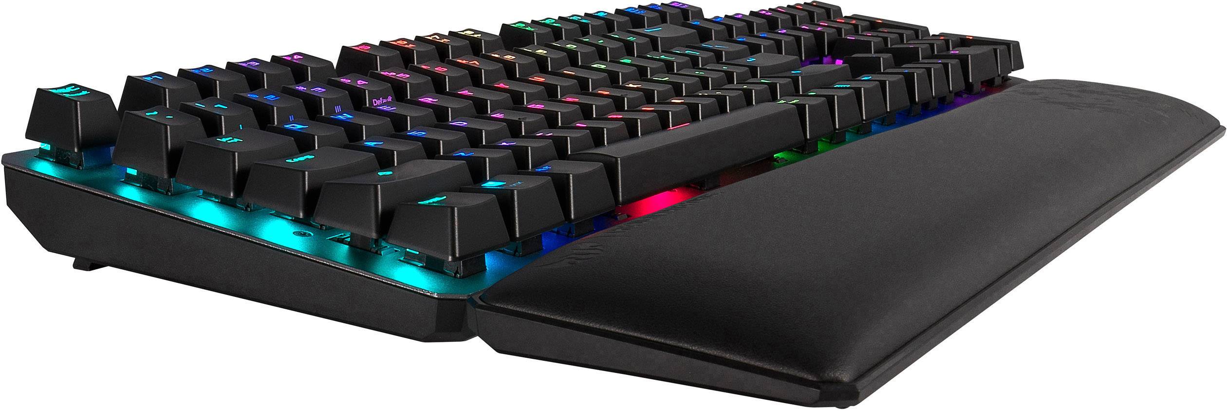 Asus TUF K7 USB Gaming-Maus Handballenauflage, Beleuchtet Deutsch, QWERTZ, Windows® Schwarz, RGB