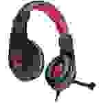 SpeedLink Legatos Gaming Over Ear Headset kabelgebunden Stereo Schwarz, Rot Lautstärkeregelung