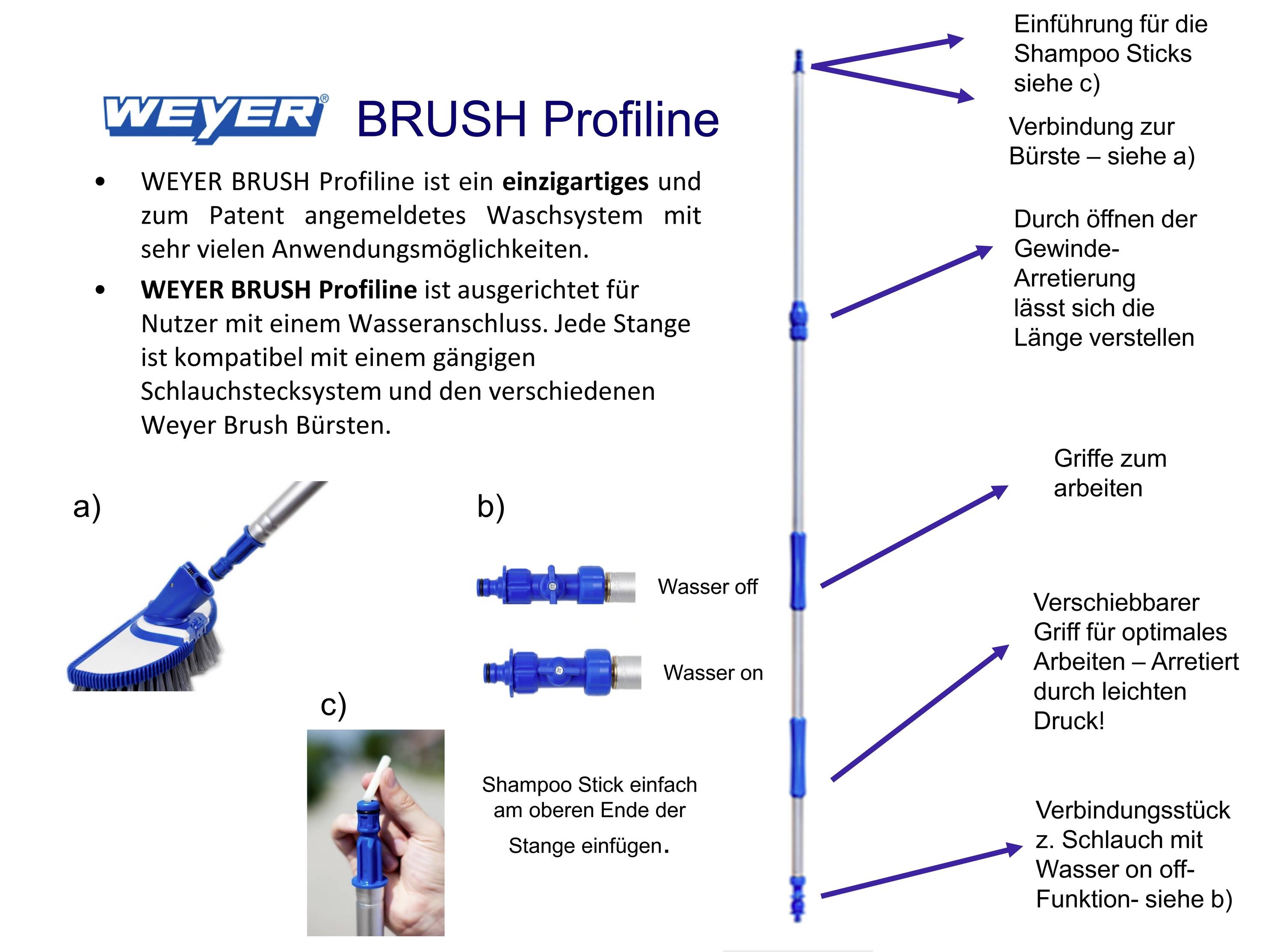 Weyer 706652 Brush Wasserdurchlaufstange 1St.