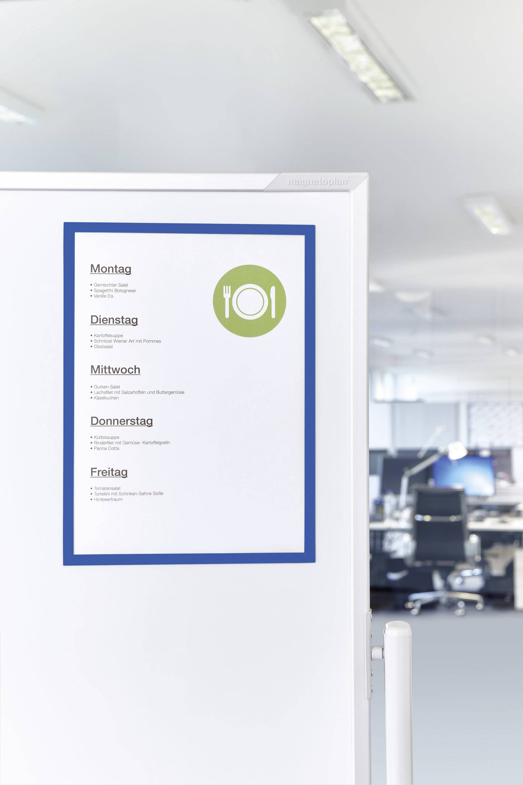 Magnetoplan 1130303 magnetofix Magnetrahmen DIN A4 Blau 5St.