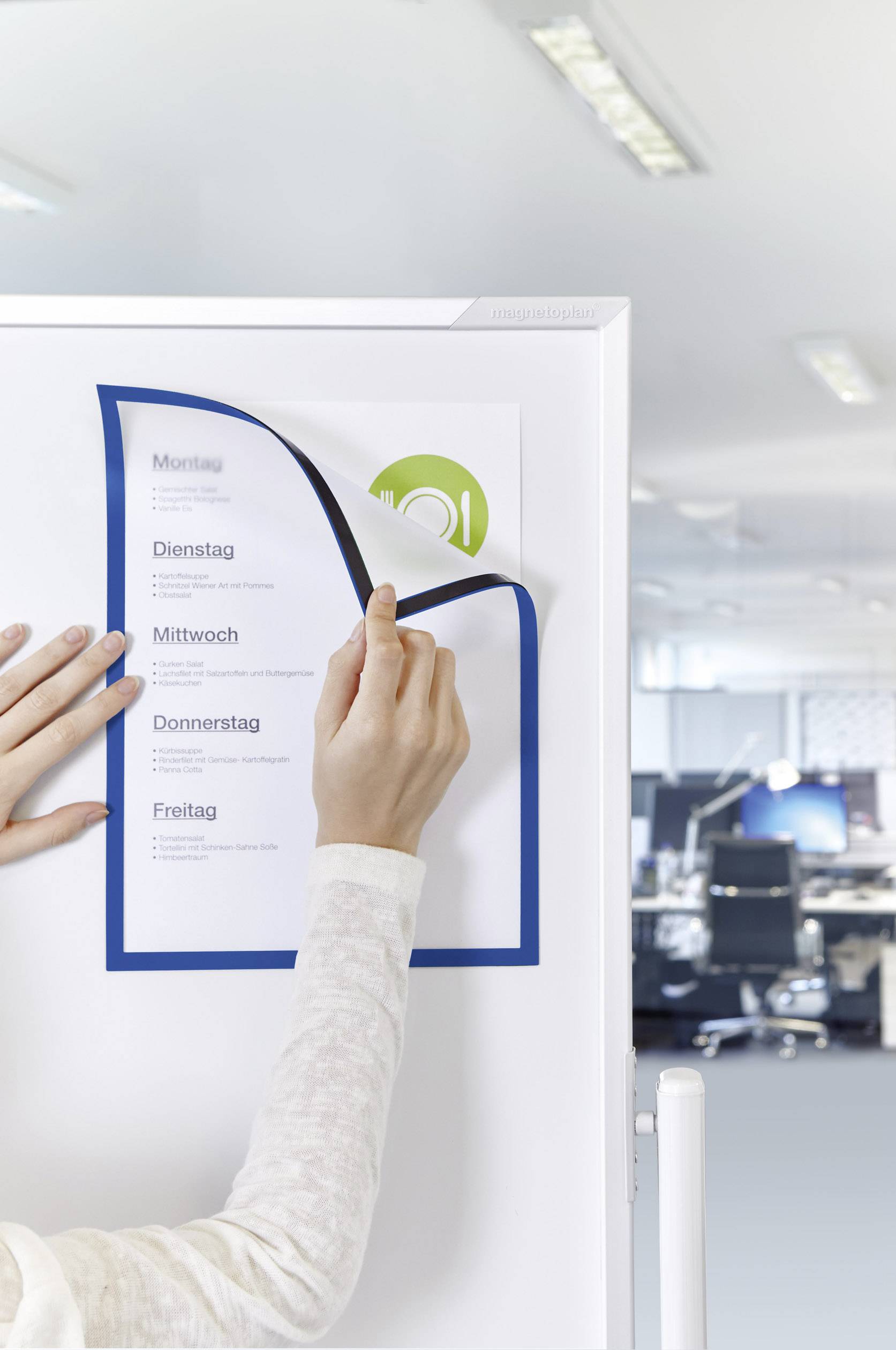 magnetoplan 1130303 magnetofix Magnetrahmen DIN A4 Blau 5 St.