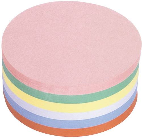 111151810 Moderationskarte Rosa, Grün, Gelb, Weiß, Blau, Orange rund 190mm 500 St./Pac