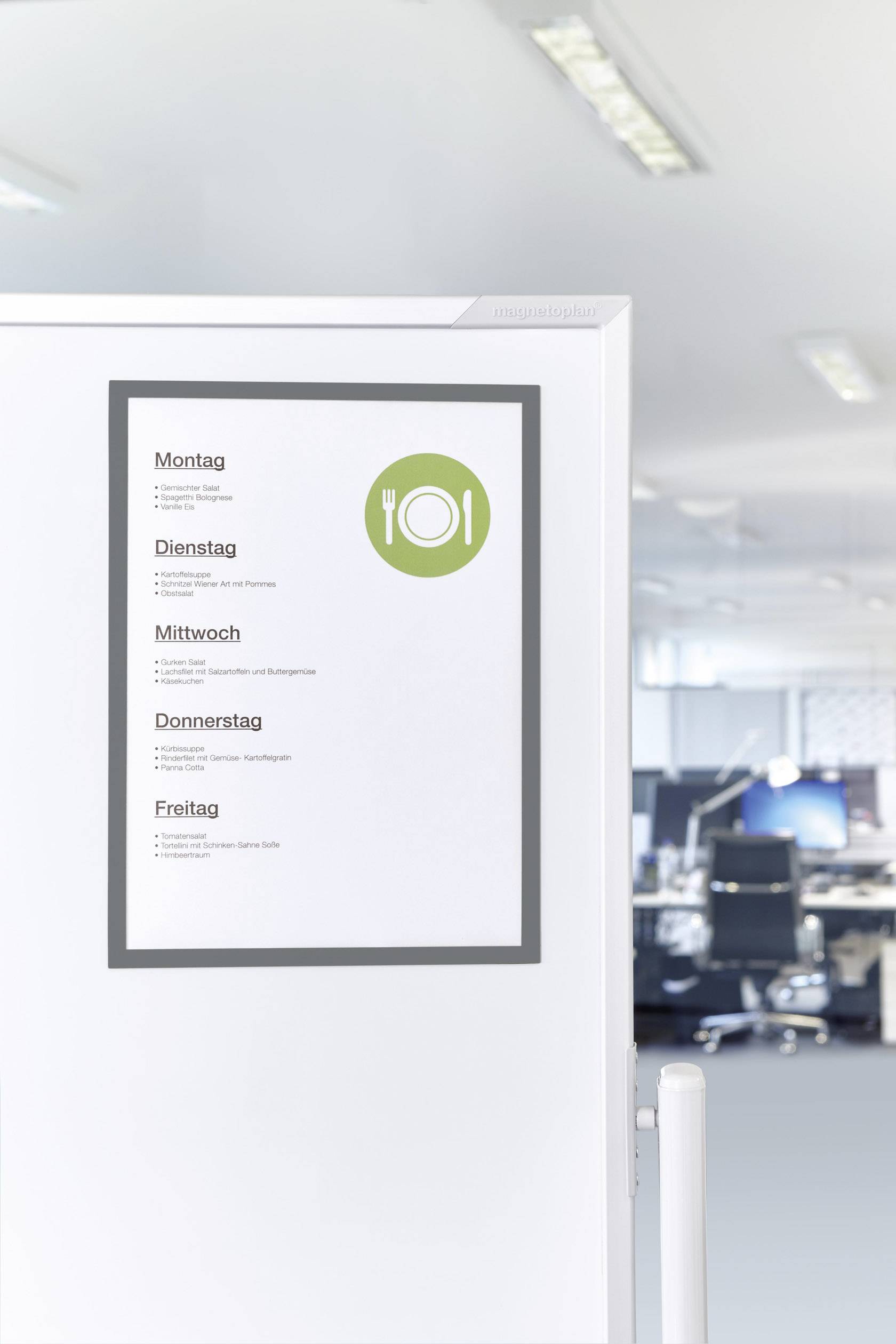 Magnetoplan 1130301 magnetofix Magnetrahmen DIN A4 Grau 5St.