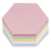 Magnetoplan 112502310 carte de modération rose, vert, jaune, blanc, bleu en nids d'abeilles, hexagonal 190 mm x 165 mm 250