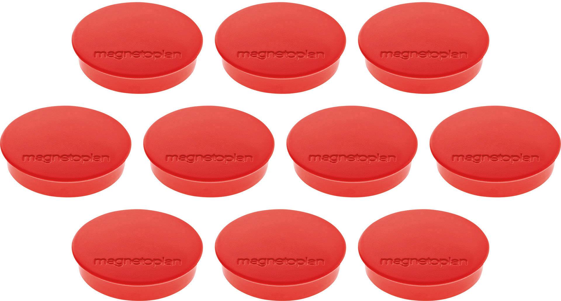 magnetoplan Magnet Discofix Standard (Ø x H) 30 mm x 8 mm rund Rot 10 St. 1664206