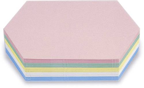 112502410 Moderationskarte Rosa, Grün, Gelb, Weiß, Blau Wabe, sechseckig 297 mm x 165