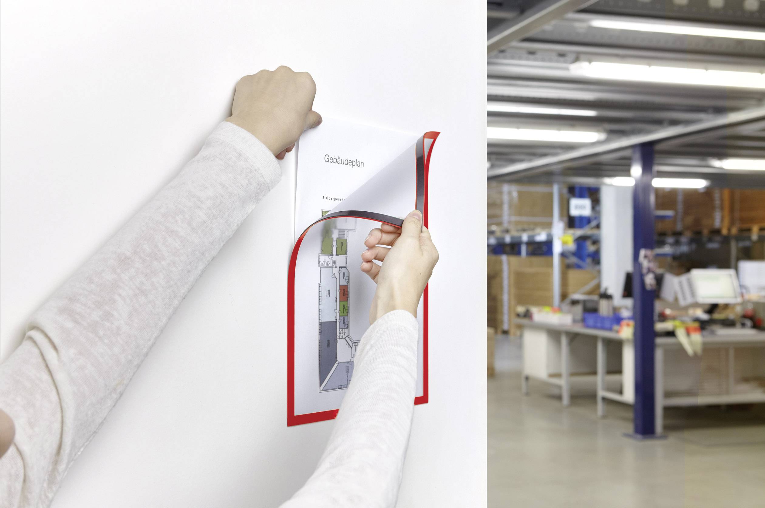 Magnetoplan 1130306 magnetofix Magnetrahmen DIN A4 Rot 5St.