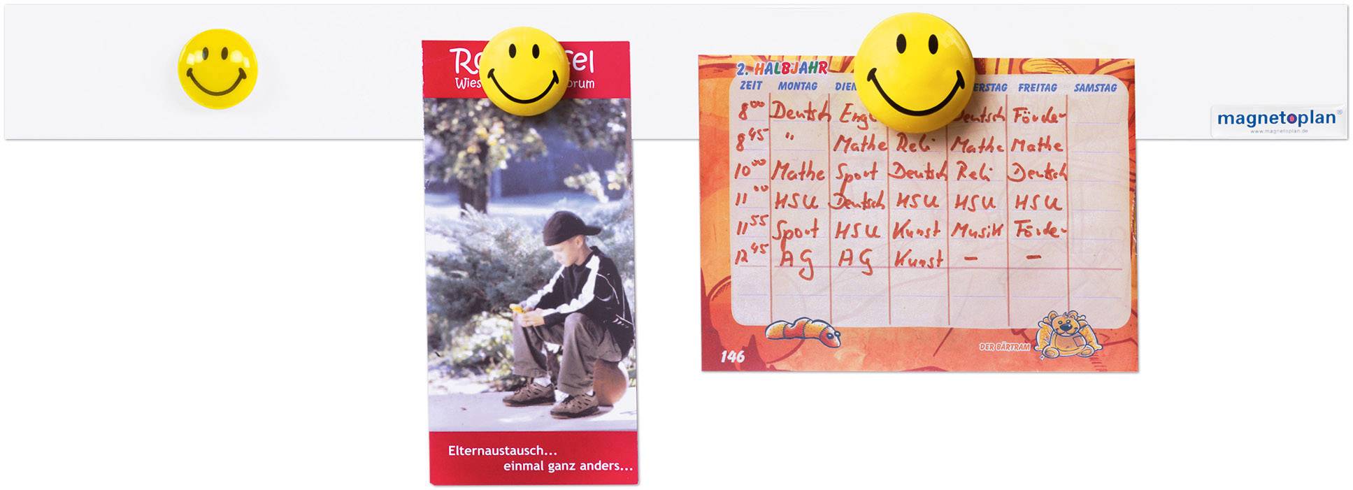 Magnetoplan Magnet Smiley (Ø) 40mm rund Gelb 4 St. 16673