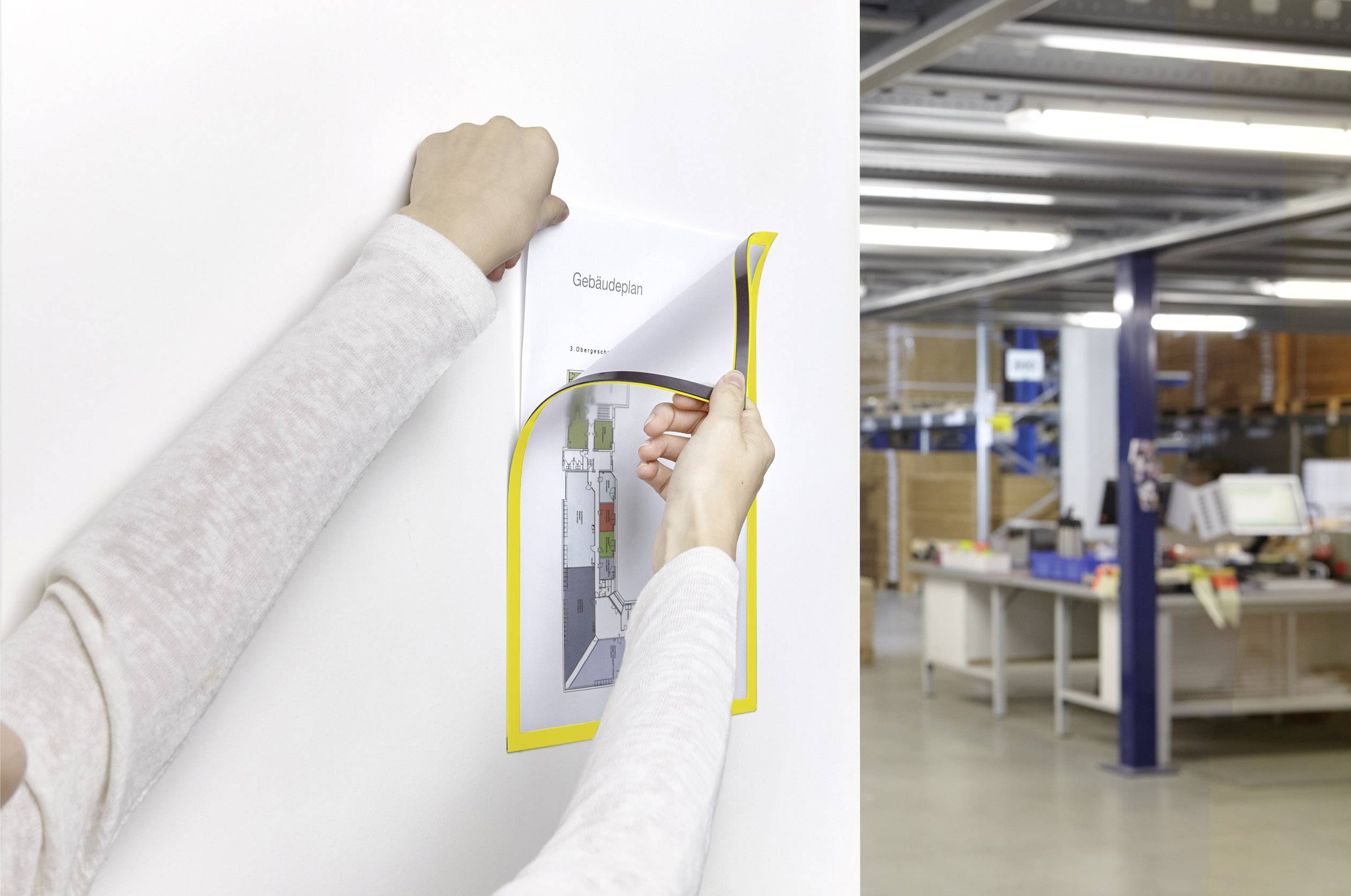 Magnetoplan 1130302 magnetofix Magnetrahmen DIN A4 Gelb 5St.