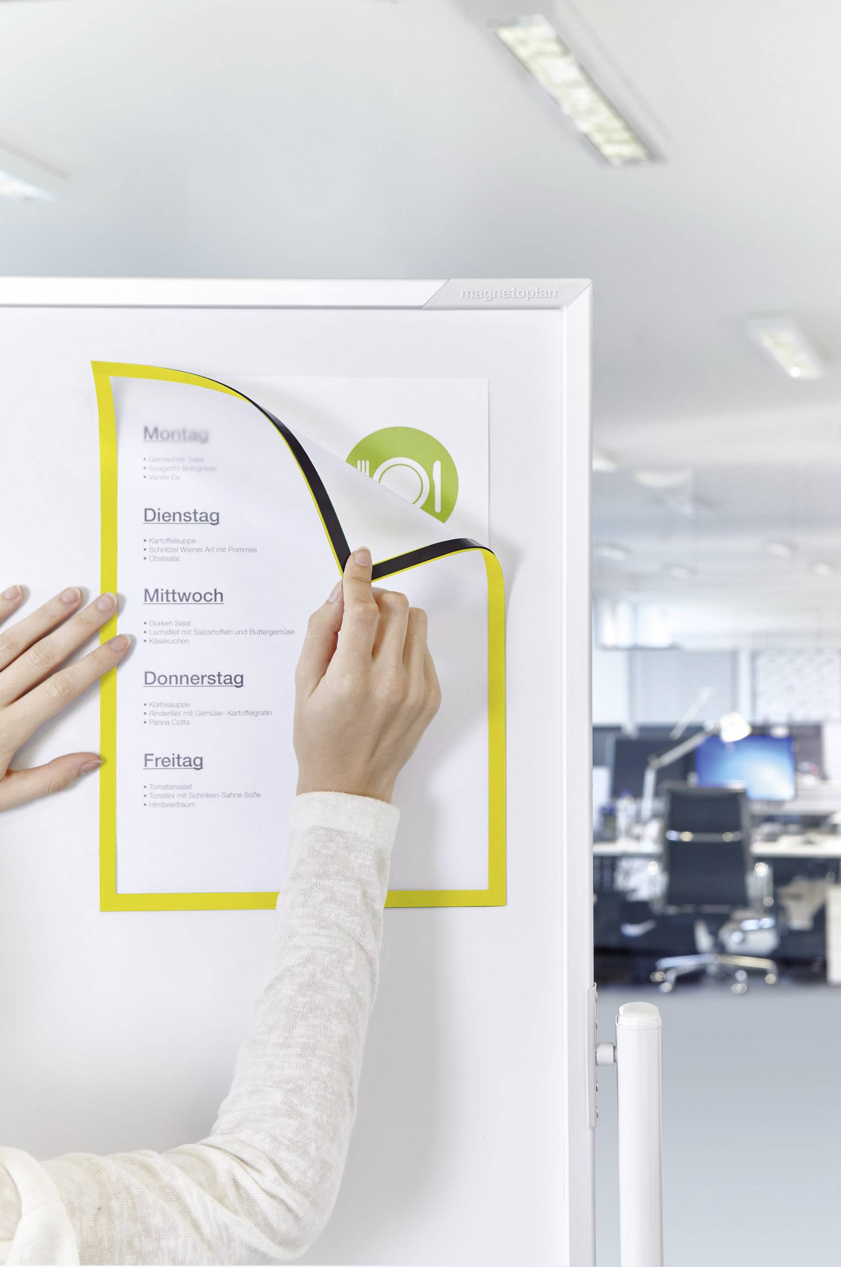 magnetoplan 1130302 magnetofix Magnetrahmen DIN A4 Gelb 5 St.