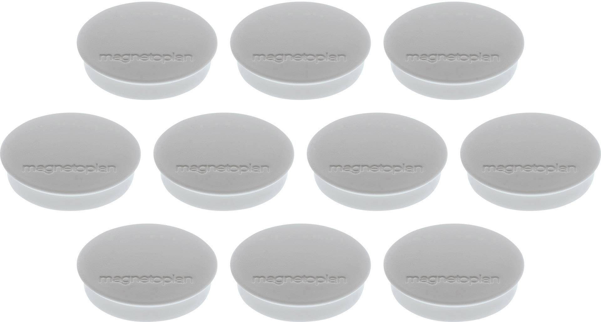 magnetoplan Magnet Discofix Standard (Ø x H) 30 mm x 8 mm rund Grau 10 St. 1664201