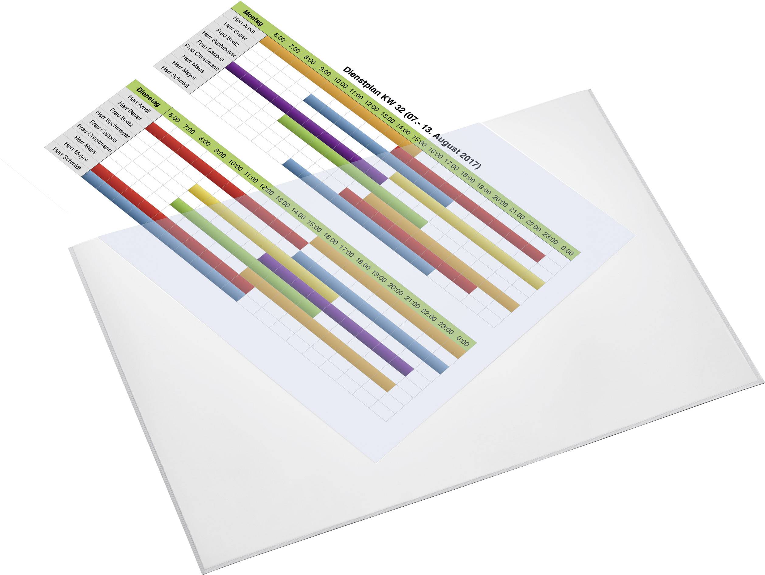 Magnetoplan 1120100 Magnettasche für Dokumente Transparent, Weiß DIN A4