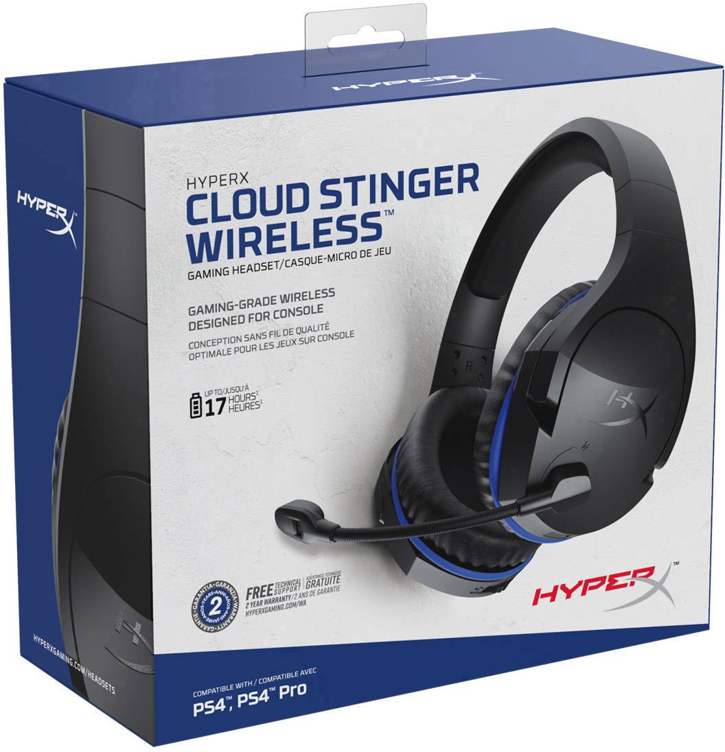 HyperX Cloud Stinger Wireless Gaming Headset 2.4GHz Funk, USB schnurlos, schnurgebunden Over Ear Schwarz