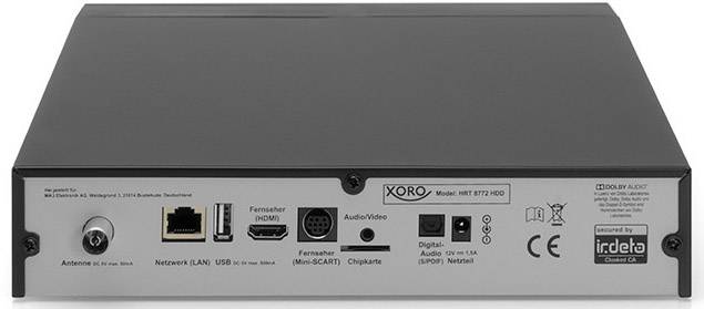 Xoro HRT 8772 HDD DVB-C & DVB-T2 Kombo-Receiver Anzahl Tuner: 2