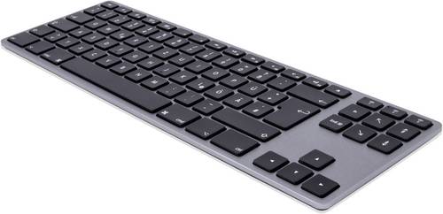 MacLand Matias Tenkeyless Bluetooth® Tastatur Deutsch, QWERTZ, Mac Spacegrau USB-Hub