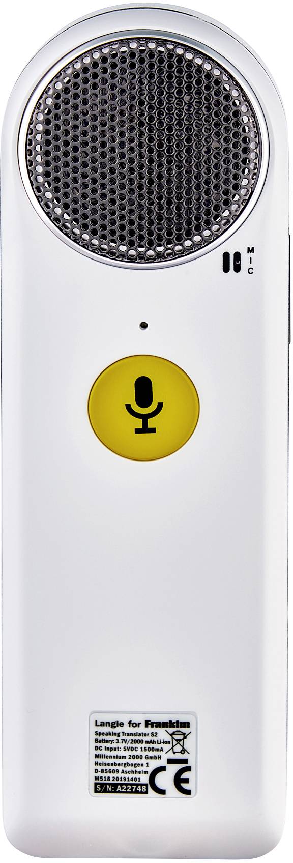 Franklin Mobiler Dolmetscher Langie S2 Deutsch, Englisch, Ukrainisch, Türkisch, Russisch, Französisch, Spanisch, Portugiesisch, Italienisch, Niederl