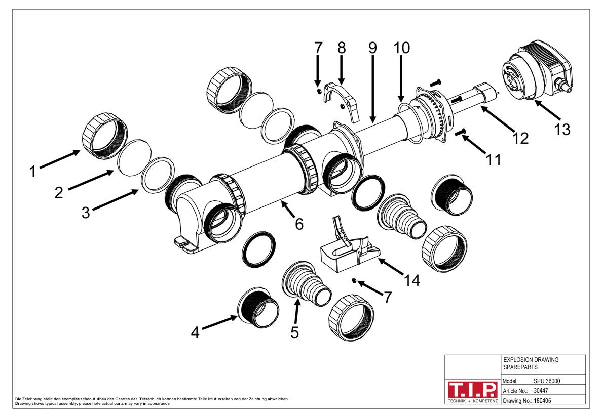 T.I.P. - Technische Industrie Produkte 30447 SPU 36000 UV-C Strahler 7.000 l/h