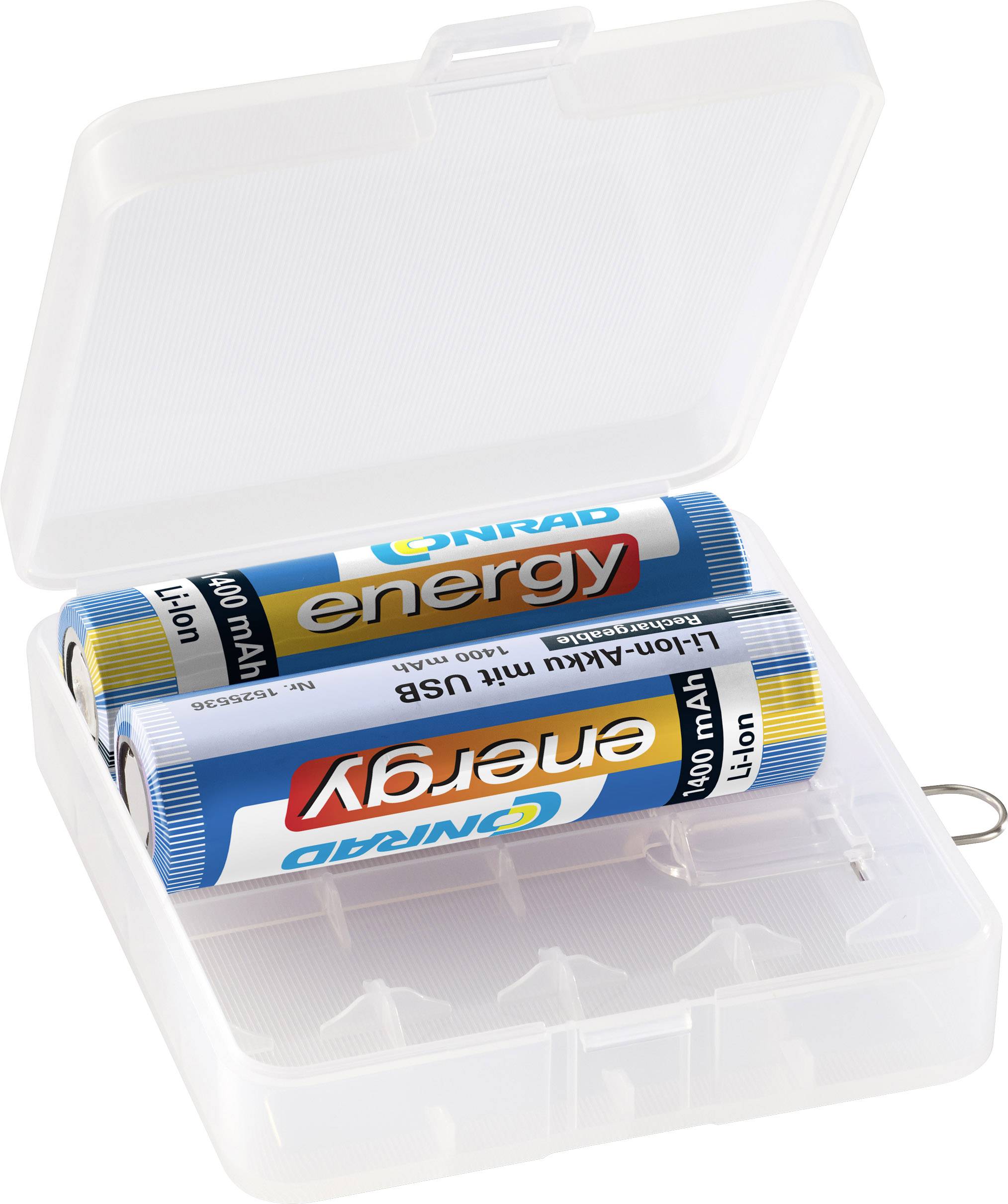 Basetech BT-Box-017 Batteriebox 4x 18650 (L x B x H) 84 x 74 x 23mm