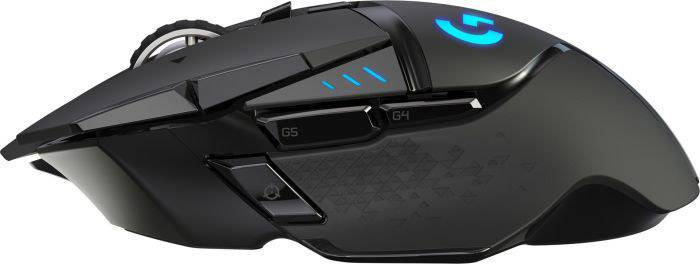 Logitech G502 Lightspeed Gaming-Maus Funk Optisch Schwarz 11 Tasten 16000 dpi Beleuchtet, Gewichts-Tuning, Integrierter Profilspeicher