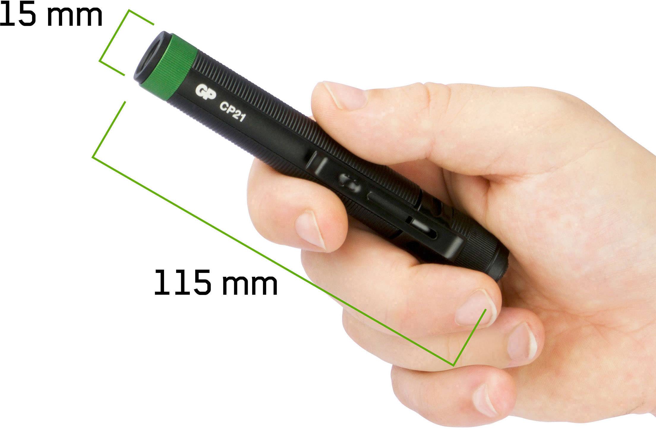 GP Discovery GPDISFLCP21BL812 GPDISFLCP21BL812 Penlight batteriebetrieben LED 115mm Schwarz