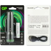 GP Discovery GPDISFLCR41BL935 LED Taschenlampe akkubetrieben 650lm 40h 179g GP Discovery GPDISFLCR41BL935 LED Taschenlampe akkubetrieben 650lm 40h 179g