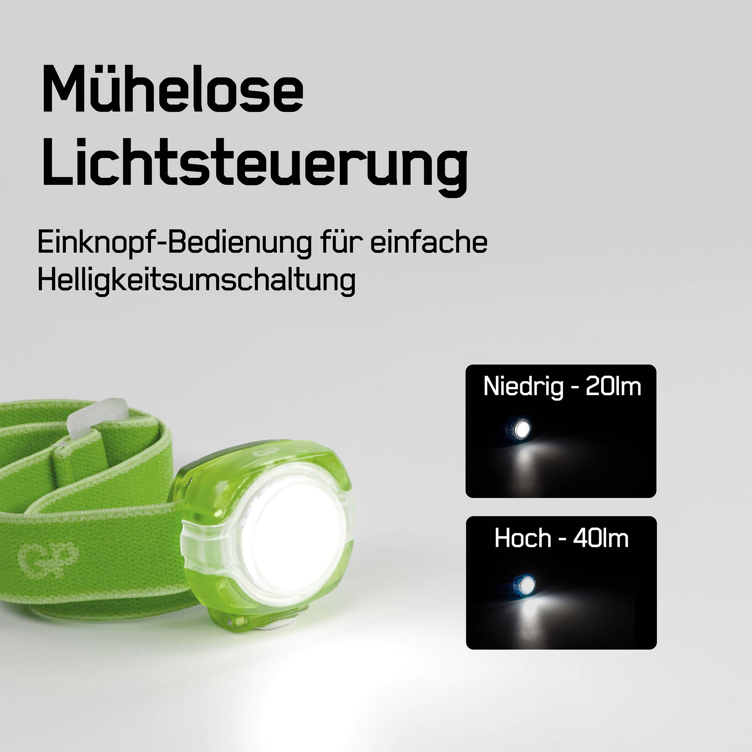 GP Discovery CH31 LED Stirnlampe batteriebetrieben 40lm 6h 260GPACTCH31000