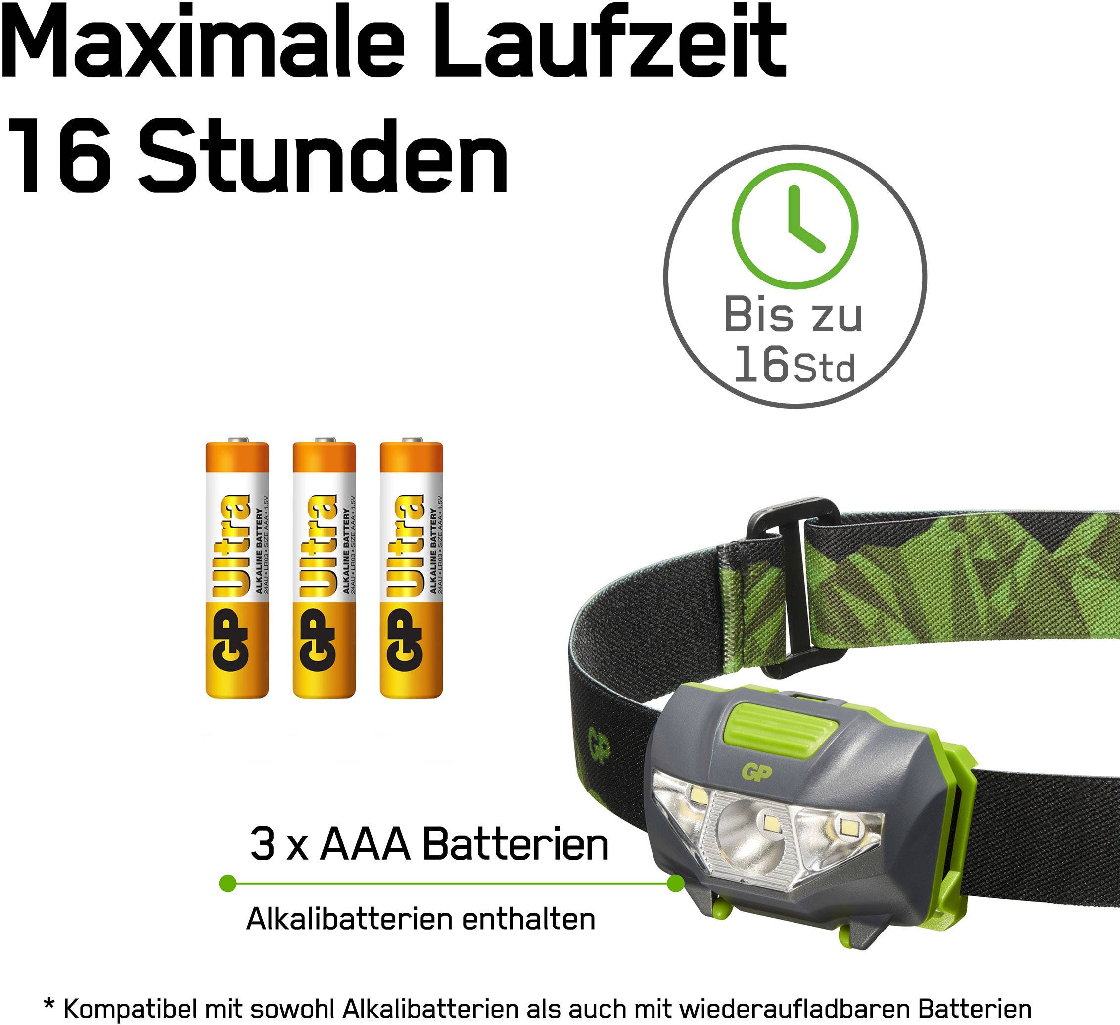 GP Discovery CH32 LED Stirnlampe 80lm 8h 260GPACTCH32000